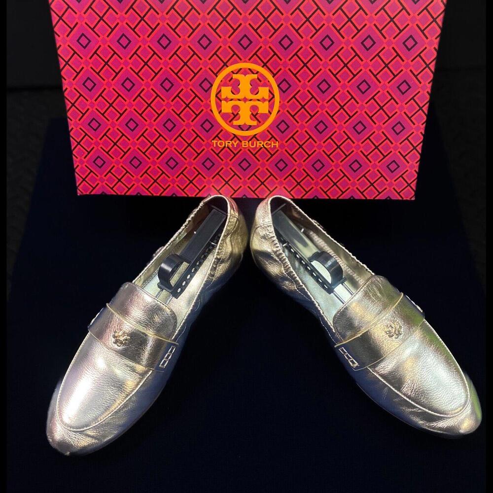 Tory Burch Metallic Loafers